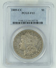 1889-CC PCGS F12 MORGAN SILVER DOLLAR