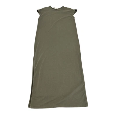 Marine Layer Taylor Midi Shirt Dress Womens Size S Olive Green Jersey Sleeveless - Image 1 of 4