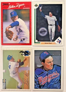 (4x) Nolan Ryan 1990-93 Topps/UD/Fleer+ VINTAGE RANGERS LOT - NO DUPLICATES #5 - Picture 1 of 2