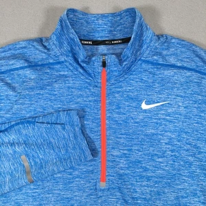 Nike Running Pullover Mens Large Blue Dri-FIT Half Zip Athletic Shirt 683485-437 - Picture 1 of 15