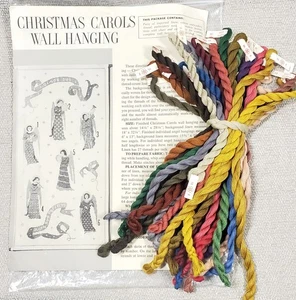 CHRISTMAS CAROLS WALL HANGING Cross Stitch Chart + 23 Skeins Embroidery Thread - Picture 1 of 2