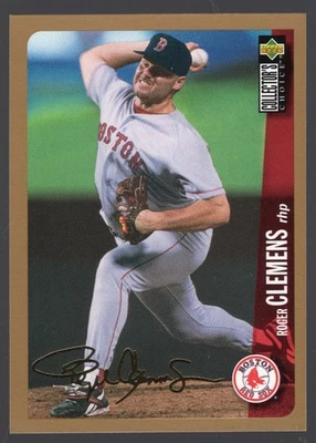 1996 Upper Deck Collector's Choice ROGER CLEMENS Gold Signature Parallel #60 - Image 1 of 2