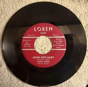 KANSAS CITY TEEN POPCORN 45: ROGER CALKINS Good Nite Baby/Long Lonely Summer - Picture 1 of 2