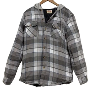 Wrangler Authentics Para hombres M Franela a Cuadros Forrada Camisa con Capucha Chaqueta Chaqueta - Imagen 1 de 5