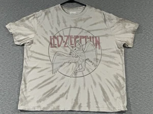 Led Zeppelin Tie Dye Shirt XL Gray Distressed Tailgate 2021 Mythgem Modern Retro - Picture 1 of 11