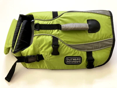 Outward Hounds Pet Life Vest Jacket Quick release Adjustable Green Medium - Image 1 of 4