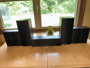 Onkyo 7.1 Set SKC-591N, SKF-591, SKB-590, SKR-590 Left Right Front Back Center - Picture 1 of 10