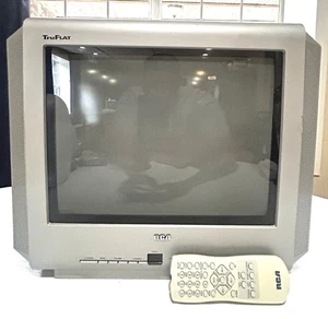RCA TruFLAT 14" 14F512T CRT TV Gaming Retro Tested Working - Remote - Picture 1 of 23