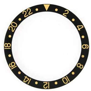 Inserto de bisel para Rolex GMT negro dorado 16758-1 - Imagen 1 de 1