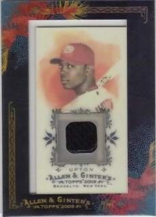 2009 Topps Allen and Ginter Relics #JU Justin Upton D Jersey - NM-MT - Image 1 of 1