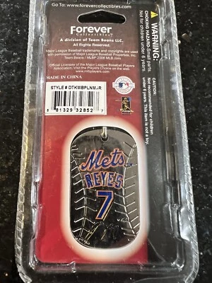 New York Mets Reyes Metal MLB team logo dogtag keyring keychain foco - Image 1 of 4