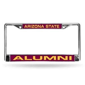 Arizona State Sun Devils Alumni Chrome Metal Laser Cut License Plate Frame - Picture 1 of 5
