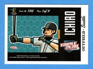 2012 Panini Triple Play #190 Ichiro Suzuki Puzzle Seattle Mariners - Picture 1 of 1