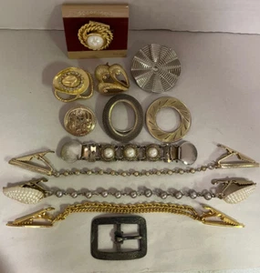 Vintage scarf clip lot - Picture 1 of 8
