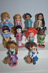 Disney Animators Collection Mini Princess Figures 3" Doll Lot PVC Cake Toppers - Picture 1 of 13