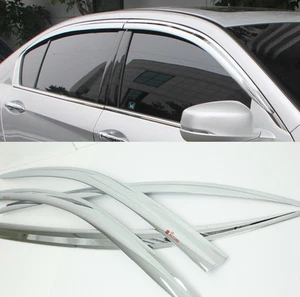 Window Sun Chrome Visor Vent 4p For 2012 2014 Honda Accord - Picture 1 of 6