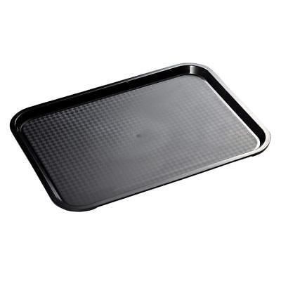 Black Colour Fast Food Plastic Tray For Restaurants, Canteen, B And B, Takeaway • 7.98£