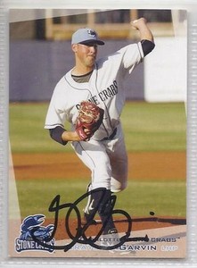 Grayson Garvin Signed Autographed card 2012 Charlotte Stone Crabs