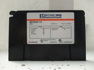 New Ferraz Shawmut MPDB66110 Power Distribution Block 600V 310A CU - Picture 1 of 3