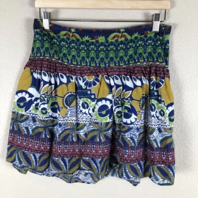 Falda Angie Mujer Grande Azul Geo Estampado Mini Plisado Twee Retro Extravagante Indiepop Foto 1 de 4