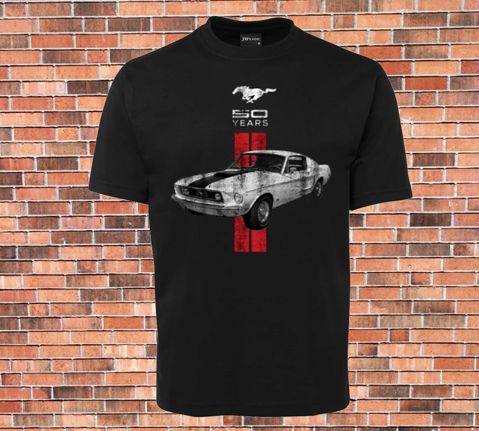 Mustang 50 Years T-shirt Cool New Retro Licensed Design Sizes up to 11XL - image 1 of 1