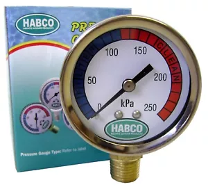 Stainless Steel lower mount 50mm Pressure Gauge swimming Pool Filter H454 sand - Picture 1 of 1