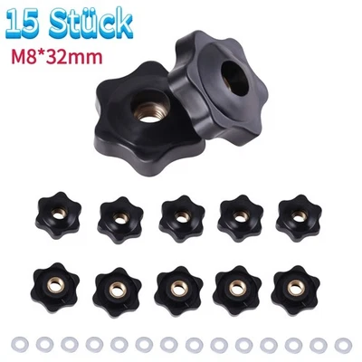15 Stück Sterngriff Sternmutter Klemmmutter Sternschraube Flügelmutter M8 - Bild 1 von 4