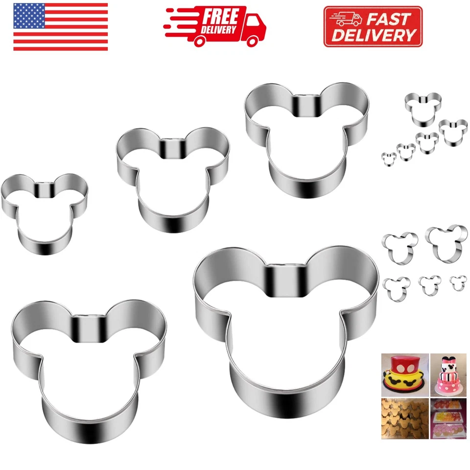 Tmflexe Mickey Mouse Cookie Cutter Pack of 5