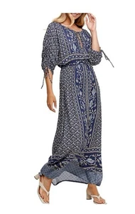 Maxi Vestido Tigerlily Samara Isabella Mangas Pecadas Talla 10 Cuello en V - Imagen 1 de 10