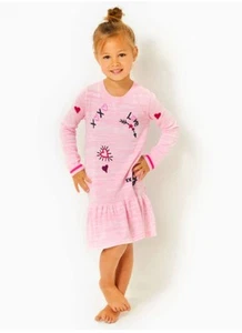 Lilly Pulitzer Hani Sweater Dress Heathered Peony Pink Valentine Mini Dress Med - Picture 1 of 12