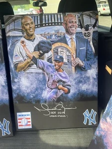 Mariano Rivera Signed 18x24 Custom Canvas HOF 2019 & Unanimous Insc. JSA LOA G10 - Picture 1 of 3