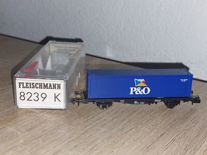 Spur N Fleischmann 9239K Container-Tragwagen mit 40´ Container ´P&O´ (blau) OVP - Bild 1 von 1