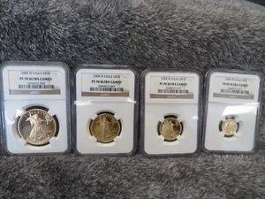 2004 W Ultra Cameo Proof Eagle Gold (4) COIN SET-NGC Certified-Asst Grades-69/70 - Picture 1 of 6
