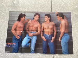 Hot Guy Sexy Guy Vintage 1987 Poster American Male In Jeans Gay Interest - Picture 1 of 4