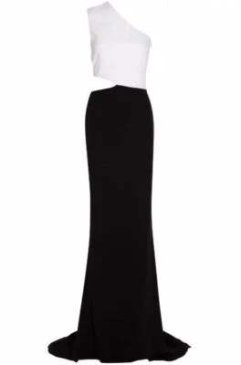VESTIDO PRETO BRANCO DESIGNER AUTÊNTICO STELLA MCCARTNEY NOVO COM ETIQUETAS RRP £3300 REINO UNIDO 6 - Imagem 1 de 4