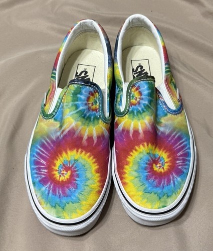 scarpe tie dye rosso blu giallo vans 8 mocassini donna 6 5 uomo trendy comodi
