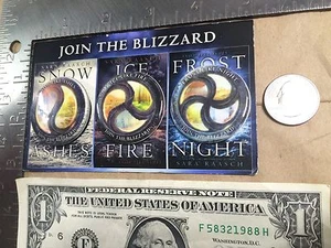 Snow Like Ashes; Ice Like Fire; Frost Blizzard Button Set Sara Raasch 2016 NYCC - Picture 1 of 3