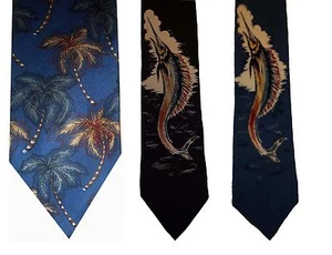 Lote de 3 corbatas cortadoras y buck de seda de diseñador para hombre hechas en EE. UU. - Imagen 1 de 12