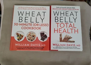 Lot of 2-Wheat Belly Total Health and Wheat Belly 30 Minute (or less) Cookbook - Picture 1 of 13