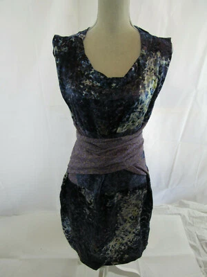 Vestido gráfico Edun de seda tamanho M - Imagem 1 de 4