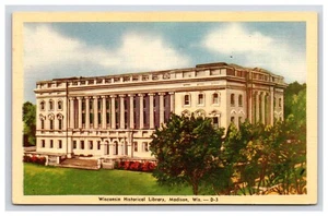 Cartolina: WI 1948 State Historical Library (lino), Madison, Wisconsin - Pubblicato - Foto 1 di 2