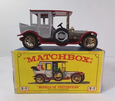 Matchbox Lesney 1912 Rolls-Royce Y-7 Models Yesteryear Red Silver 1:48 100722wt - Image 1 of 4