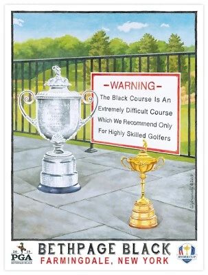 Campo de golf Lee Wybranski edición limitada 2019 PGA Championship Bethpage negro Foto 1 de 4