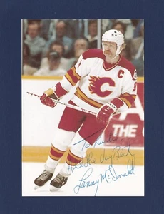 Lanny McDonald signed Calgary Flames team issued hockey postcard - Picture 1 of 1