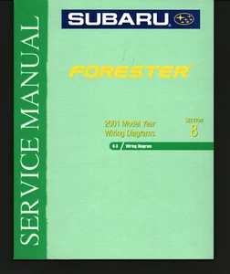 Subaru Forester 2001 manual de servicio de fábrica sección 8 - diagramas de cableado OEM - Imagen 1 de 2