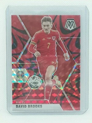 David Brooks 2021 Panini Mosaic UEFA EURO Soccer - #195 RED REACTIVE - Wales - Image 1 of 2