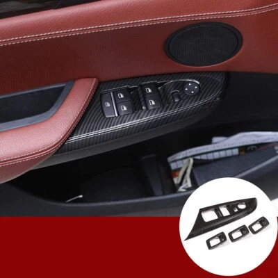 Interruptor de elevación de ventana de coche de carbono ABS para BMW X3 F25 2011-2013 Foto 1 de 4
