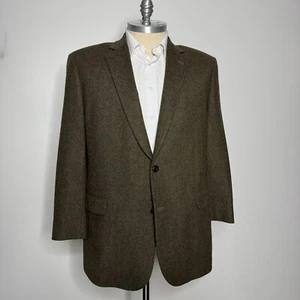 Brooks Brothers Madison Men 48L Brown Wool Sport Coat Blazer 2-Button Check - Picture 1 of 11