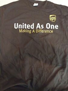 UPS (United Parcel Service) t-shirt United As One, Making A Difference Size 3XL