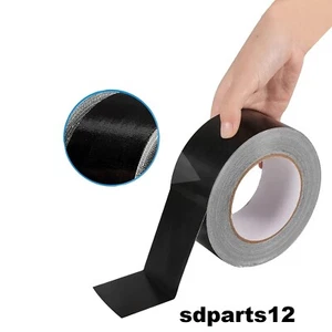 Schwarz Band Klebe- Leinengeprägt Von Reparatur Wasserdicht Kautschuk 20M X 50mm - Bild 1 von 15